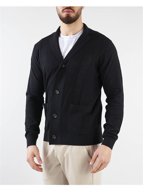 Giacca in maglia di cotone con mix di punti Paolo Pecora PAOLO PECORA | Cardigan | A042F3009000